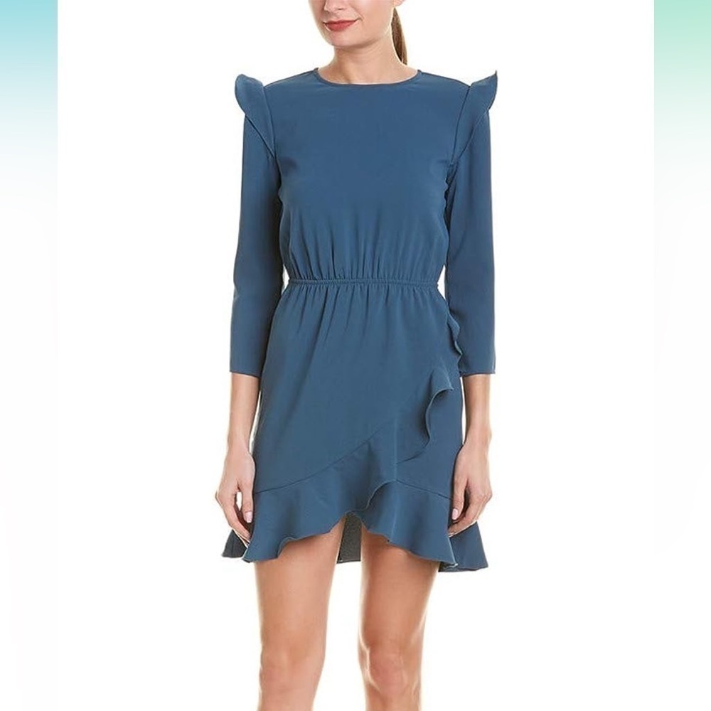 Ali & Jay Blue/Teal Mid Sleeve Midi Dress